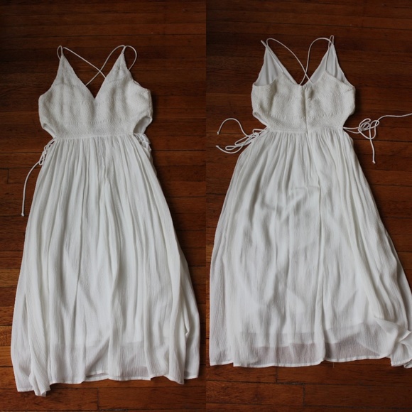 zara white strappy dress